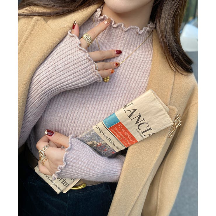 ハイネックニットトップスフリルニットソー【SHOPLIST限定 新作 春 | SEU | 詳細画像15 