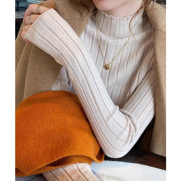 12色選べるシンプルリブニットトップス | SEU | 詳細画像19 