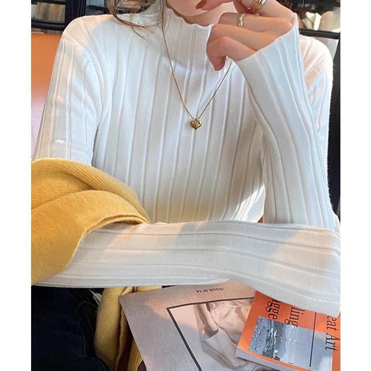 12色選べるシンプルリブニットトップス | SEU | 詳細画像7 