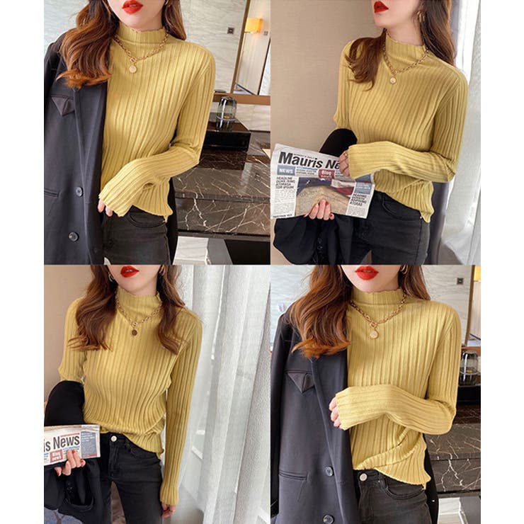 12色選べるシンプルリブニットトップス | SEU | 詳細画像31 