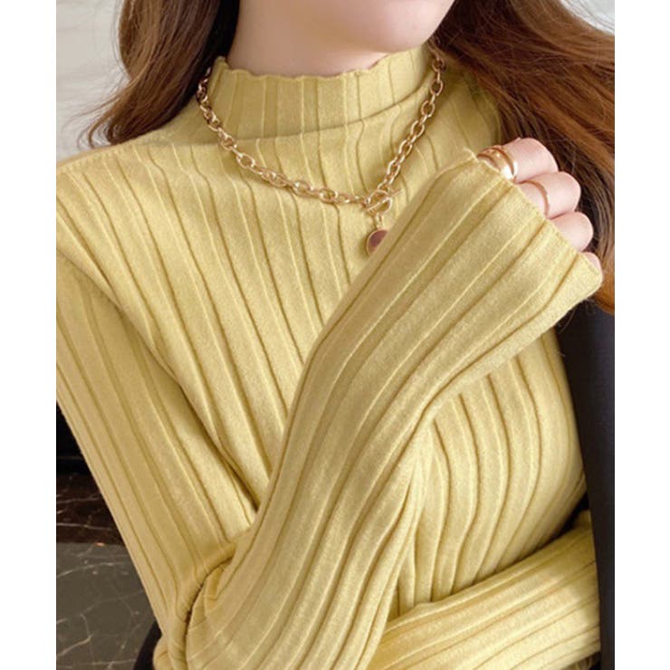 12色選べるシンプルリブニットトップス | SEU | 詳細画像25 