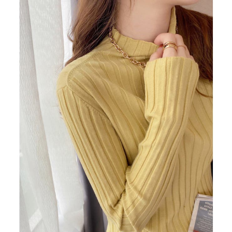 12色選べるシンプルリブニットトップス | SEU | 詳細画像26 