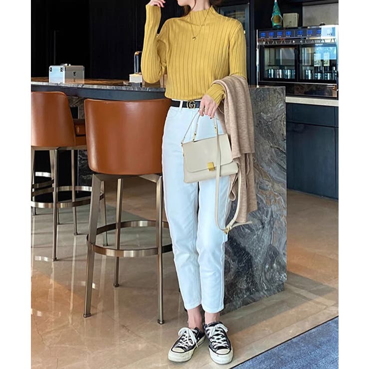 12色選べるシンプルリブニットトップス | SEU | 詳細画像29 