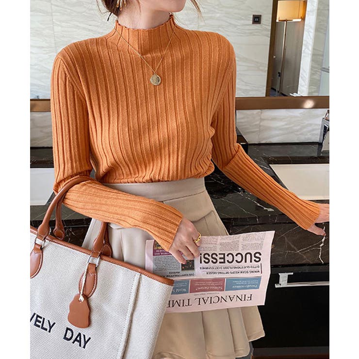 12色選べるシンプルリブニットトップス | SEU | 詳細画像21 