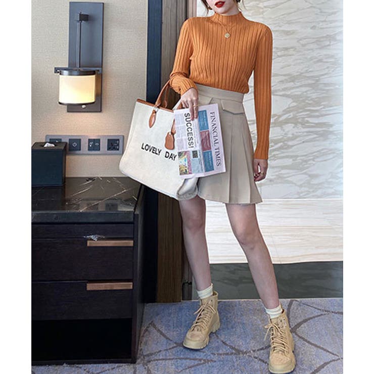 12色選べるシンプルリブニットトップス | SEU | 詳細画像22 