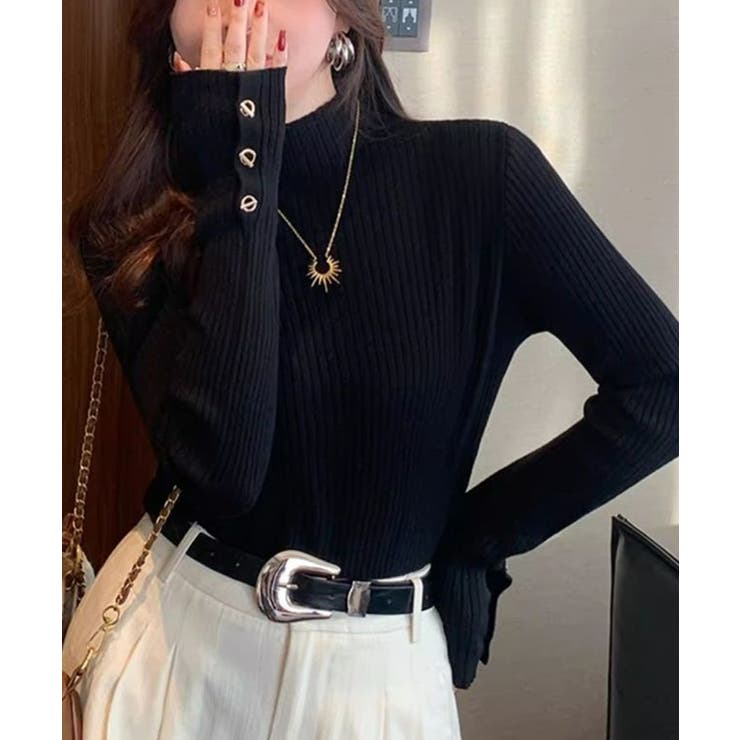 マンテルボタンプチハイネックリブニットトップス【SHOPLIST限定 新作 春 | SEU | 詳細画像19 