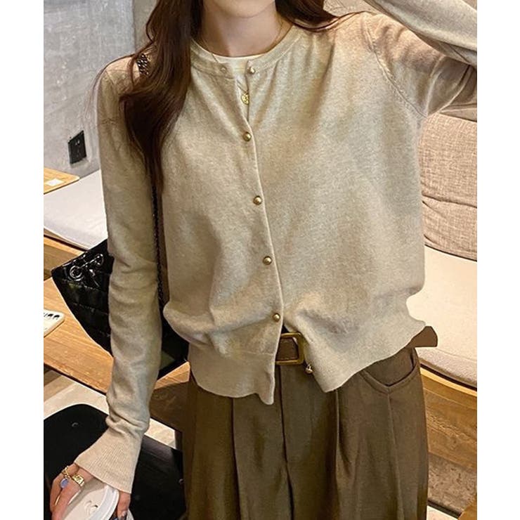 ラウンドネックニットカーディガン【SHOPLIST限定 新作 春 秋 冬】 | SEU | 詳細画像3 