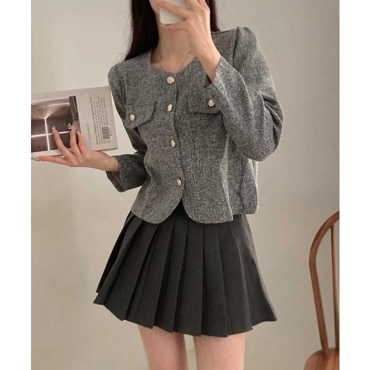 ツイードノーカラージャケット【SHOPLIST限定 新作 春 秋 冬】 | SEU | 詳細画像10 