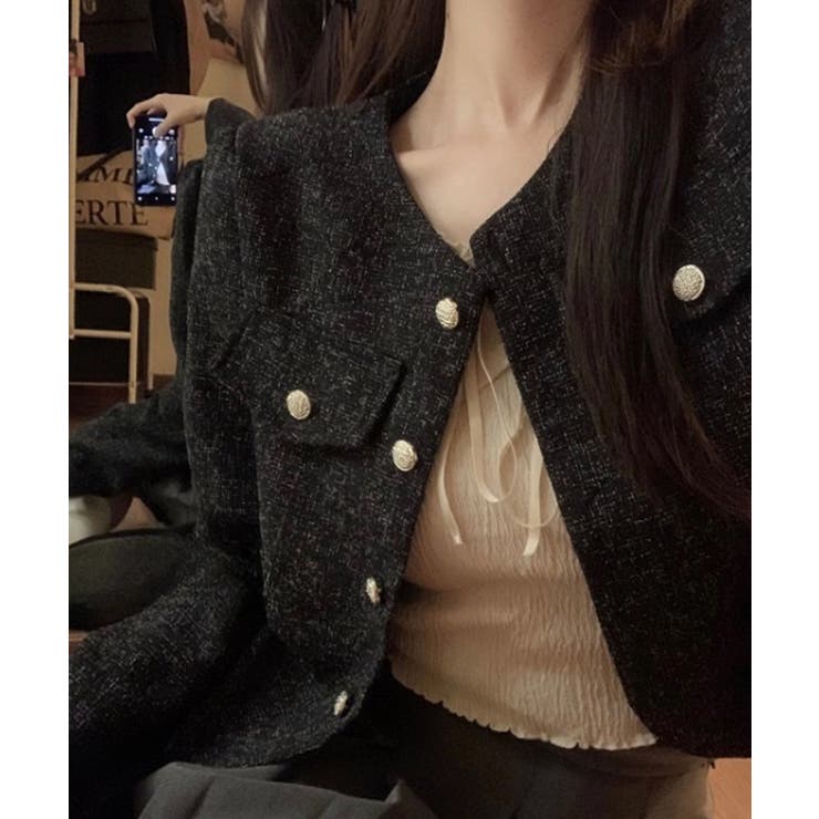 ツイードノーカラージャケット【SHOPLIST限定 新作 春 秋 冬】 | SEU | 詳細画像16 