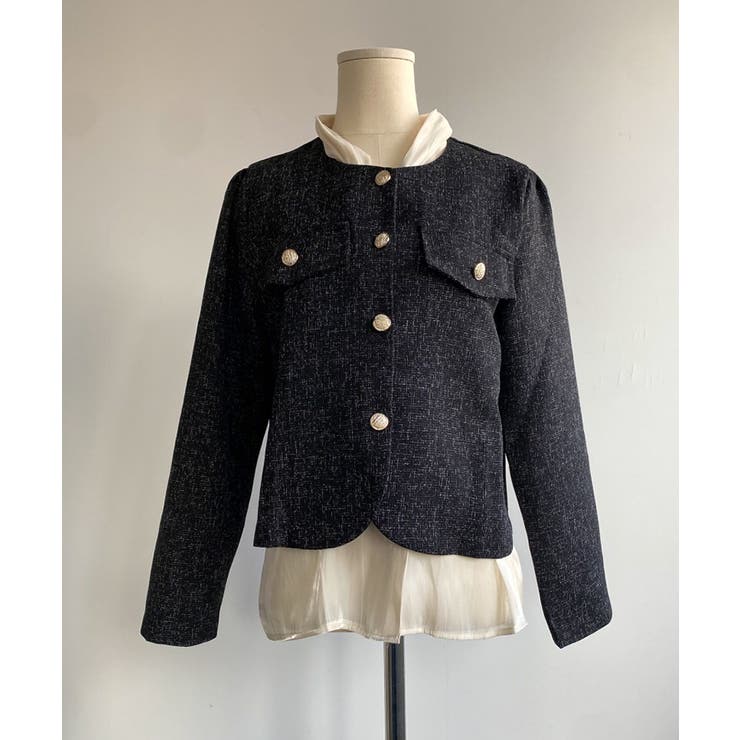 ツイードノーカラージャケット【SHOPLIST限定 新作 春 秋 冬】 | SEU | 詳細画像18 