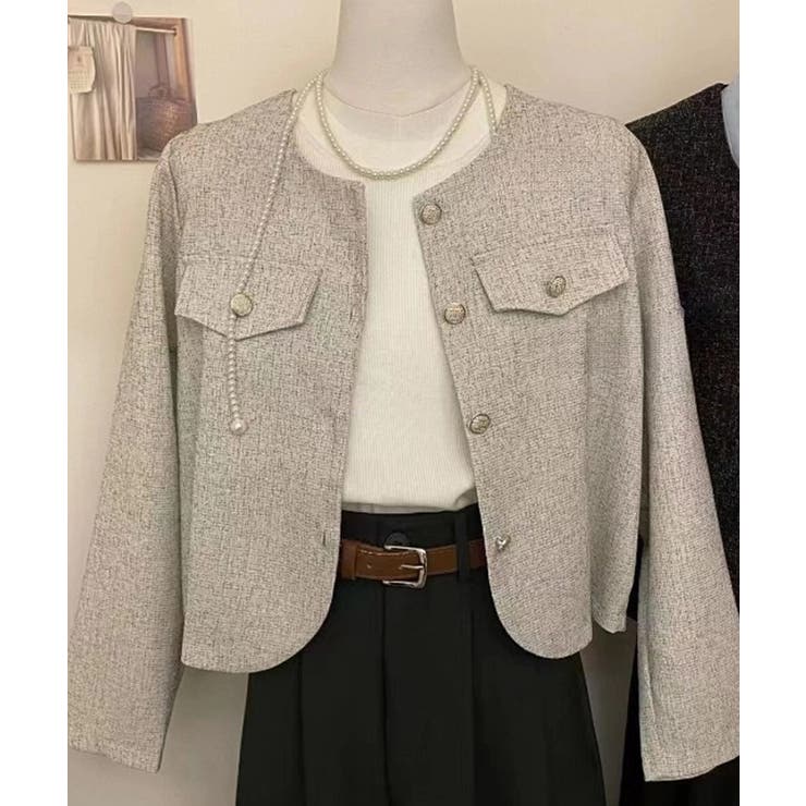 ツイードノーカラージャケット【SHOPLIST限定 新作 春 秋 冬】 | SEU | 詳細画像19 