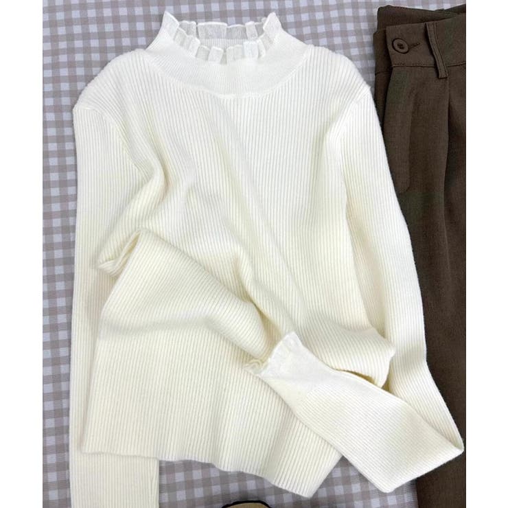 フリル襟ハイネックニットトップス【SHOPLIST限定 新作 春 秋 冬】 | SEU | 詳細画像32 
