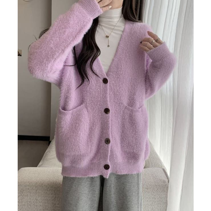 シャギーニットカーディガン【SHOPLIST限定 新作 春 秋 冬】 | SEU | 詳細画像5 