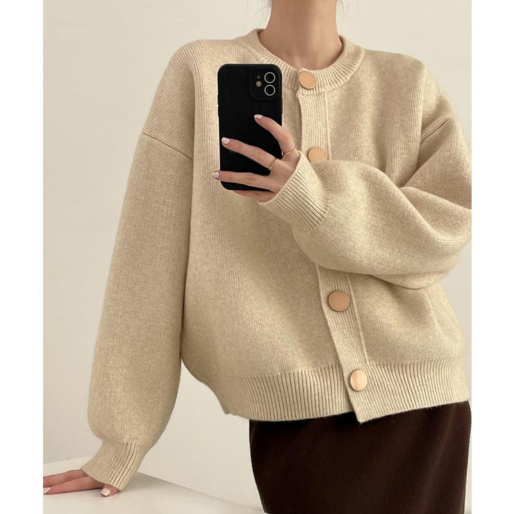 クルーネックボタンカーディガン【SHOPLIST限定 新作 春 秋 冬】 | SEU | 詳細画像30 