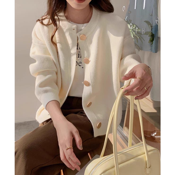 クルーネックボタンカーディガン【SHOPLIST限定 新作 春 秋 冬】 | SEU | 詳細画像17 