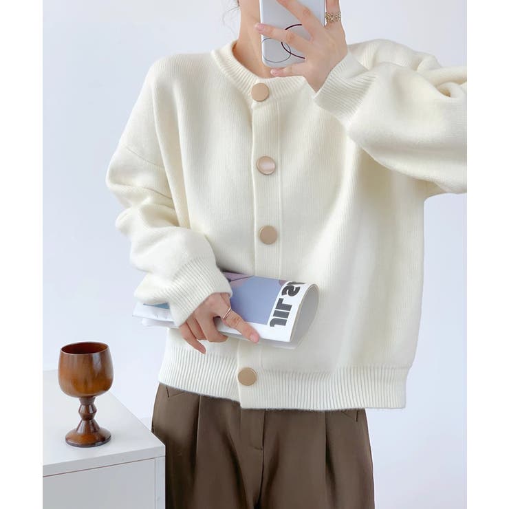 クルーネックボタンカーディガン【SHOPLIST限定 新作 春 秋 冬】 | SEU | 詳細画像5 