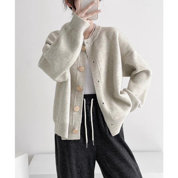 クルーネックボタンカーディガン【SHOPLIST限定 新作 春 秋 冬】 | SEU | 詳細画像19 