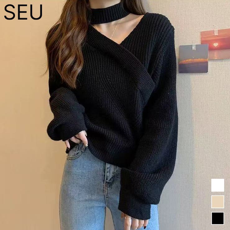 チョーカーネックニットプルオーバー【SHOPLIST限定 新作 春 秋 冬】 | SEU | 詳細画像1 