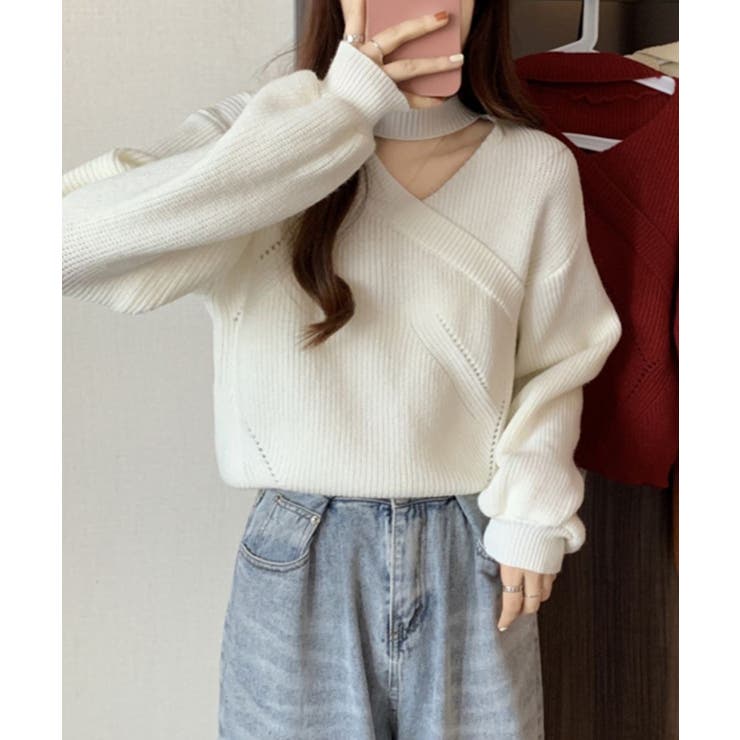 チョーカーネックニットプルオーバー【SHOPLIST限定 新作 春 秋 冬】 | SEU | 詳細画像5 