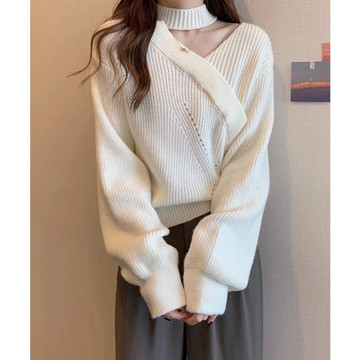 チョーカーネックニットプルオーバー【SHOPLIST限定 新作 春 秋 冬】 | SEU | 詳細画像6 