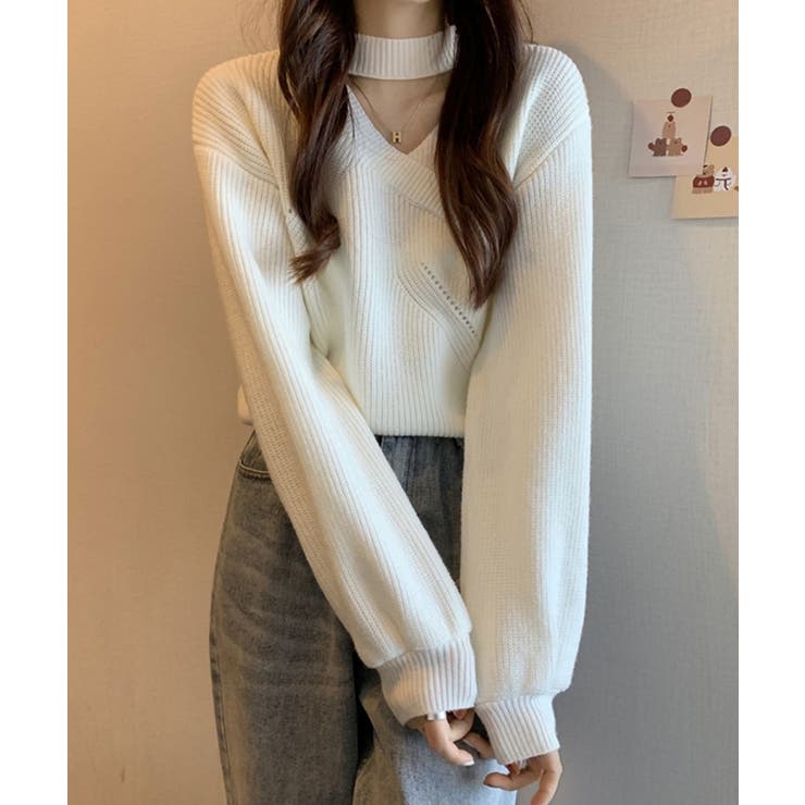 チョーカーネックニットプルオーバー【SHOPLIST限定 新作 春 秋 冬】 | SEU | 詳細画像8 