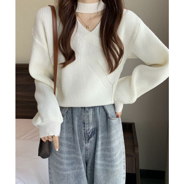チョーカーネックニットプルオーバー【SHOPLIST限定 新作 春 秋 冬】 | SEU | 詳細画像3 