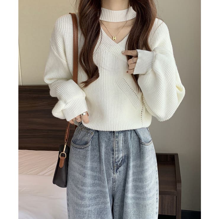 チョーカーネックニットプルオーバー【SHOPLIST限定 新作 春 秋 冬】 | SEU | 詳細画像9 