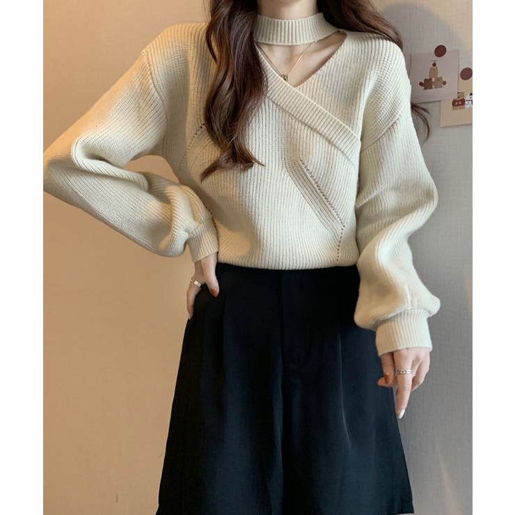 チョーカーネックニットプルオーバー【SHOPLIST限定 新作 春 秋 冬】 | SEU | 詳細画像15 