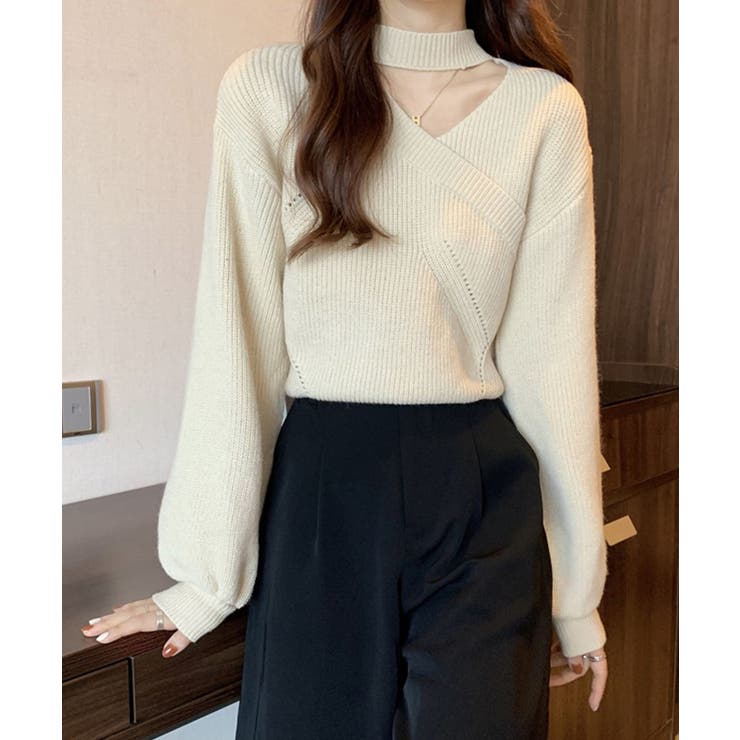 チョーカーネックニットプルオーバー【SHOPLIST限定 新作 春 秋 冬】 | SEU | 詳細画像10 