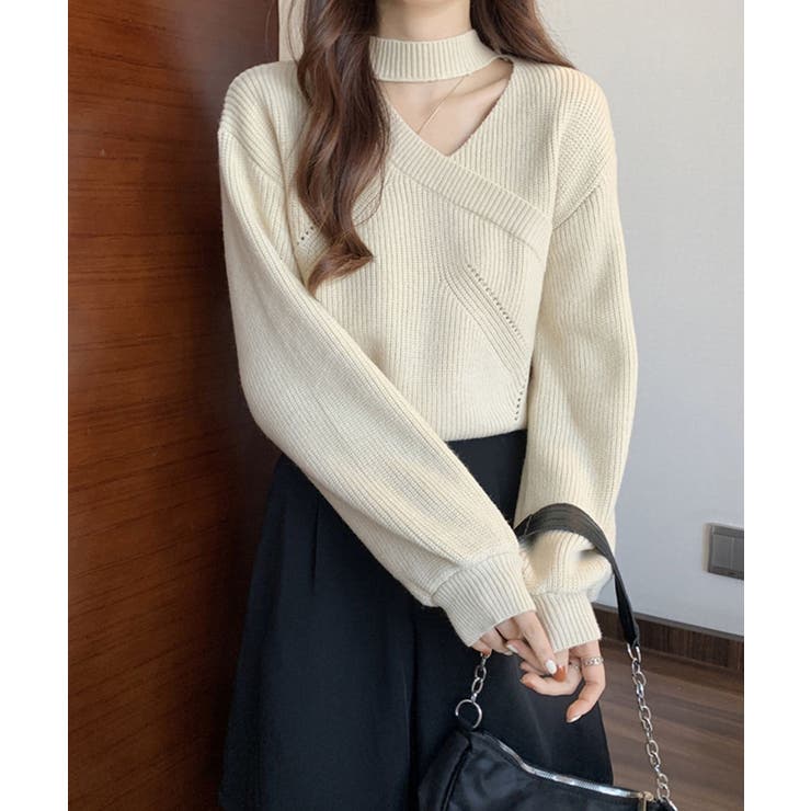 チョーカーネックニットプルオーバー【SHOPLIST限定 新作 春 秋 冬】 | SEU | 詳細画像12 