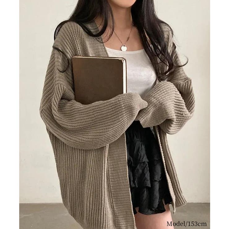 着流しVネックニットカーディガン【SHOPLIST限定 新作 春 秋 冬】 | SEU | 詳細画像22 