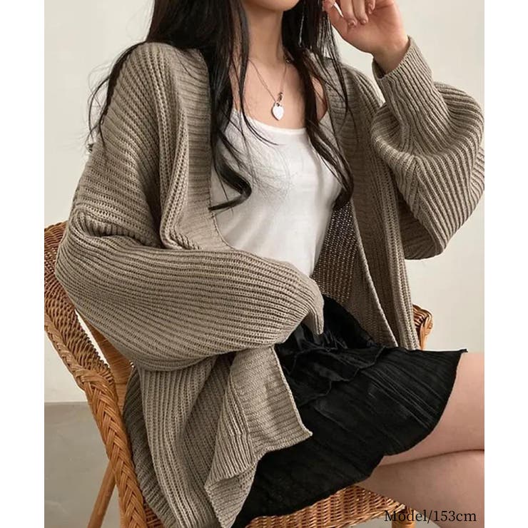 着流しVネックニットカーディガン【SHOPLIST限定 新作 春 秋 冬】 | SEU | 詳細画像28 