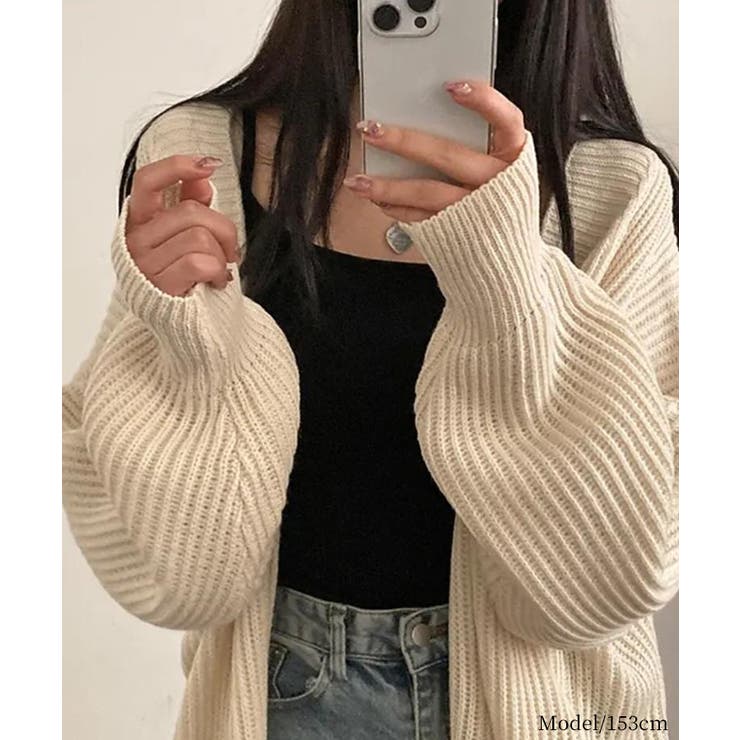 着流しVネックニットカーディガン【SHOPLIST限定 新作 春 秋 冬】 | SEU | 詳細画像20 