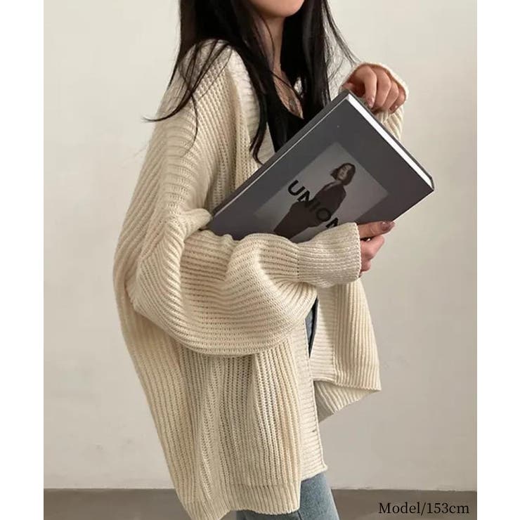 着流しVネックニットカーディガン【SHOPLIST限定 新作 春 秋 冬】 | SEU | 詳細画像13 