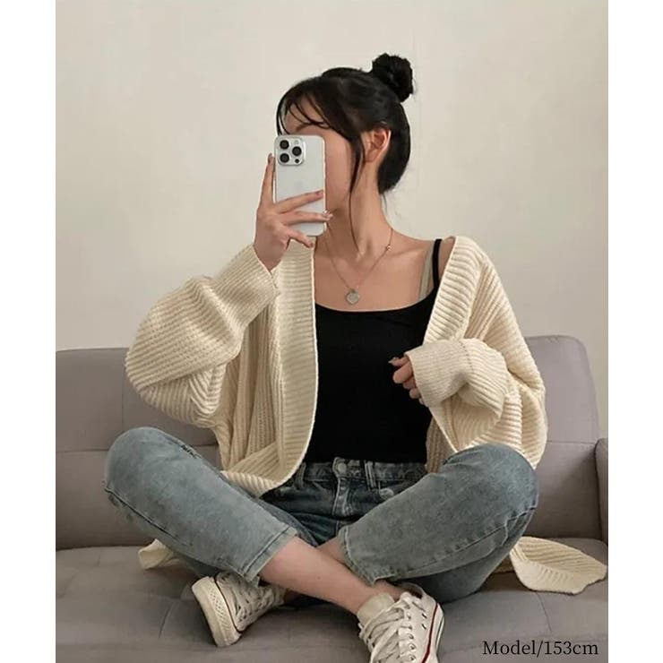 着流しVネックニットカーディガン【SHOPLIST限定 新作 春 秋 冬】 | SEU | 詳細画像15 