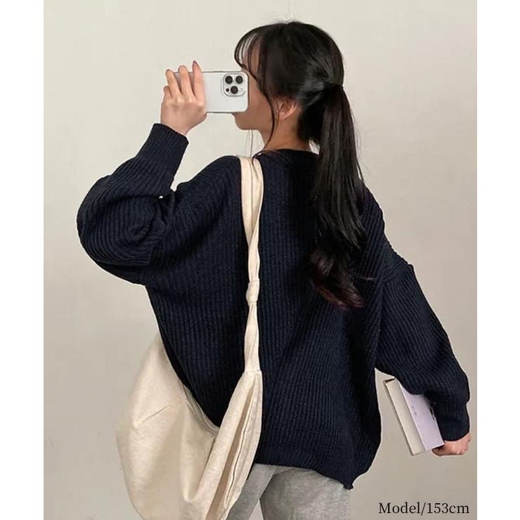 着流しVネックニットカーディガン【SHOPLIST限定 新作 春 秋 冬】 | SEU | 詳細画像6 