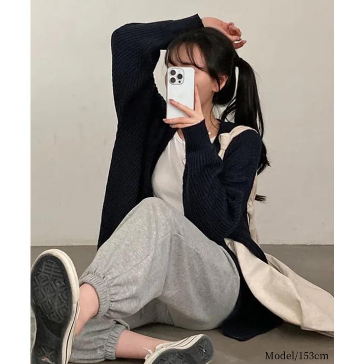 着流しVネックニットカーディガン【SHOPLIST限定 新作 春 秋 冬】 | SEU | 詳細画像7 