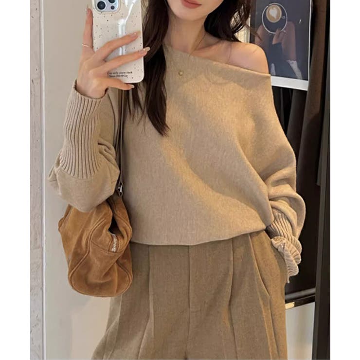 ワンショルダー2wayニットトップス【SHOPLIST限定 新作 春 秋 冬】 | SEU | 詳細画像5 