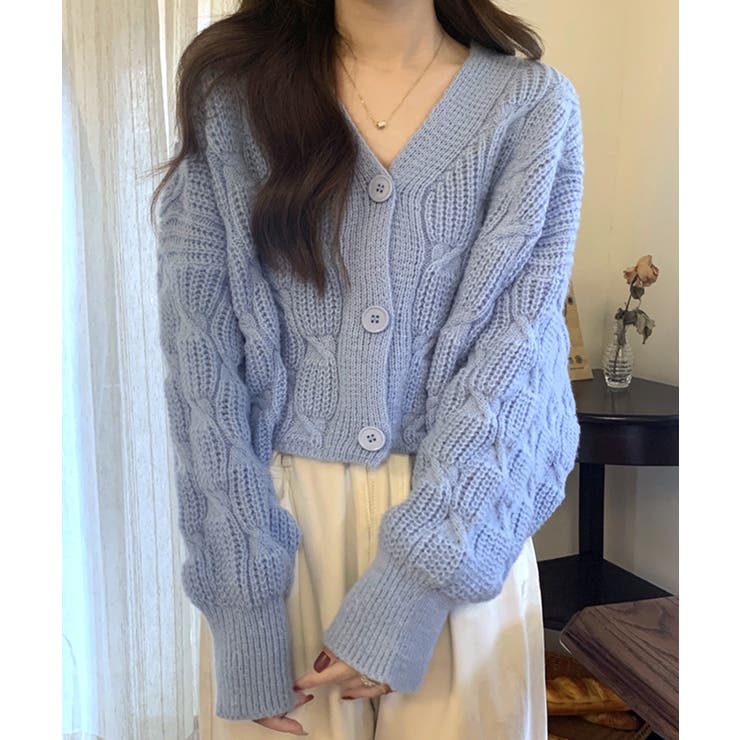 ドルマンスリーブケーブル編みニットカーディガン | SEU | 詳細画像38 