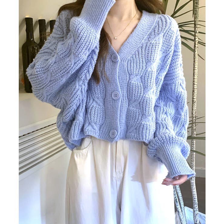 ドルマンスリーブケーブル編みニットカーディガン | SEU | 詳細画像39 