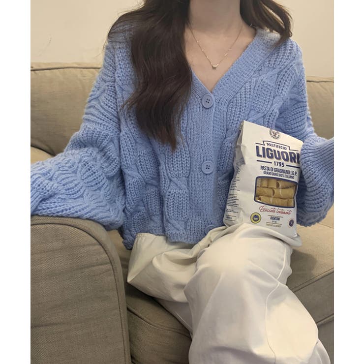 ドルマンスリーブケーブル編みニットカーディガン | SEU | 詳細画像43 