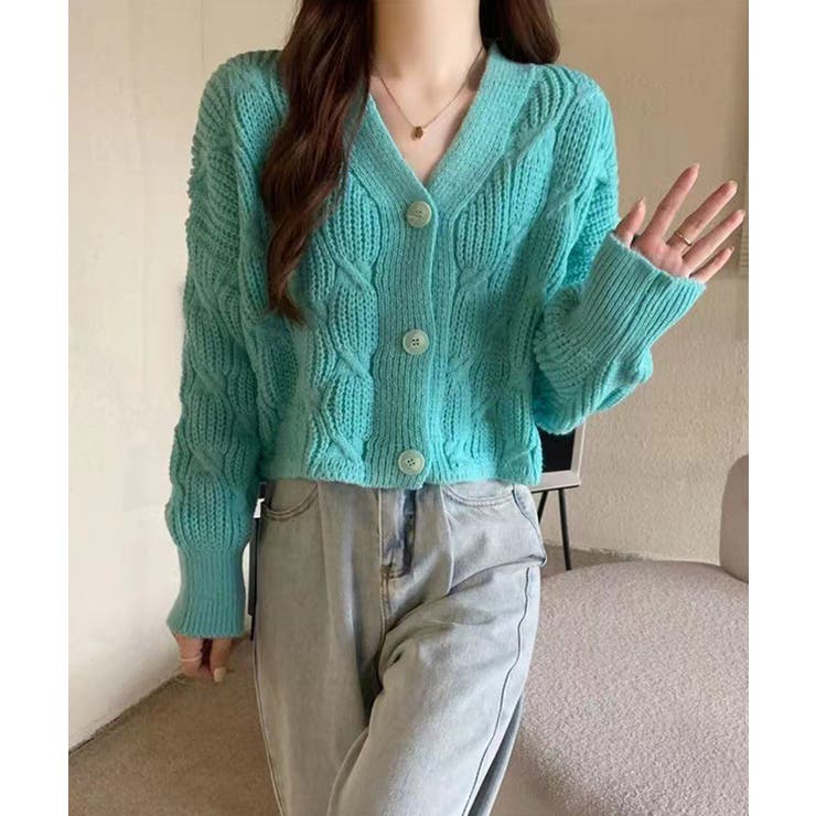 ドルマンスリーブケーブル編みニットカーディガン | SEU | 詳細画像28 