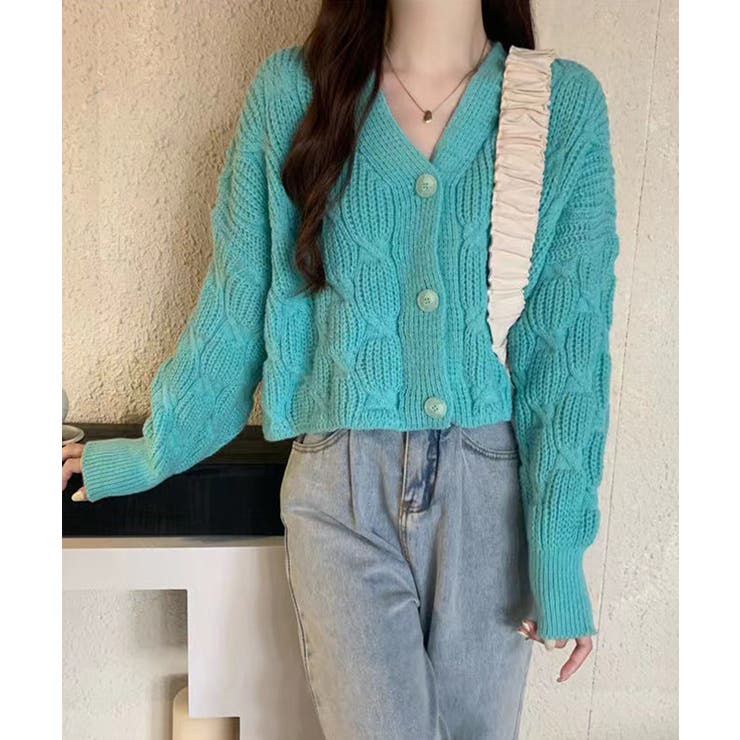 ドルマンスリーブケーブル編みニットカーディガン | SEU | 詳細画像29 