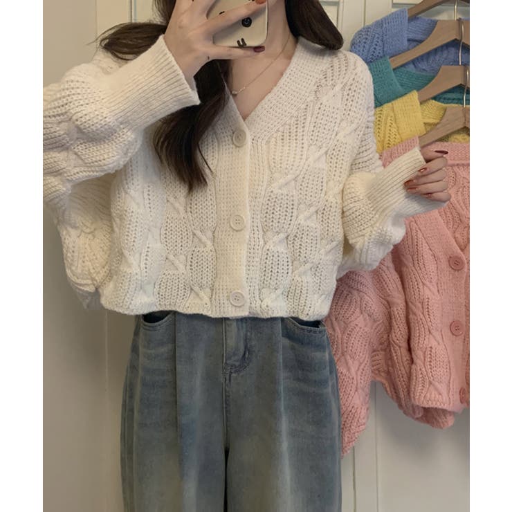 ドルマンスリーブケーブル編みニットカーディガン | SEU | 詳細画像10 