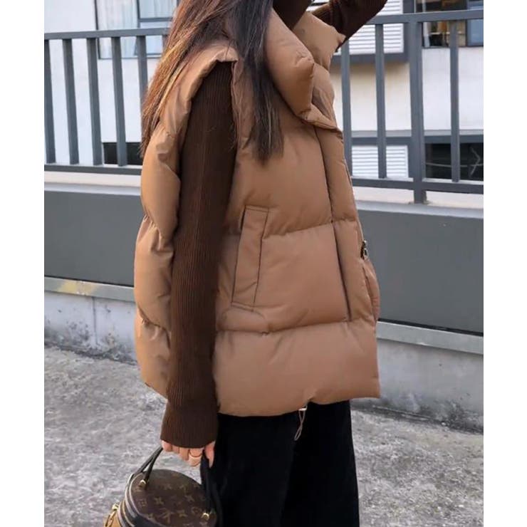 オーバーサイズシルエットボリューム中綿ベスト | SEU | 詳細画像29 