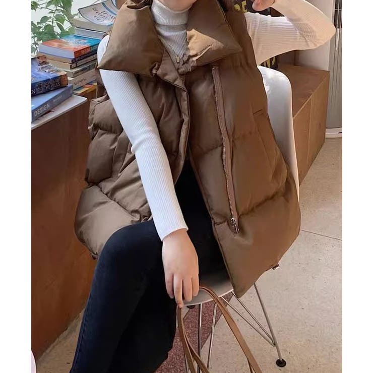 オーバーサイズシルエットボリューム中綿ベスト | SEU | 詳細画像30 