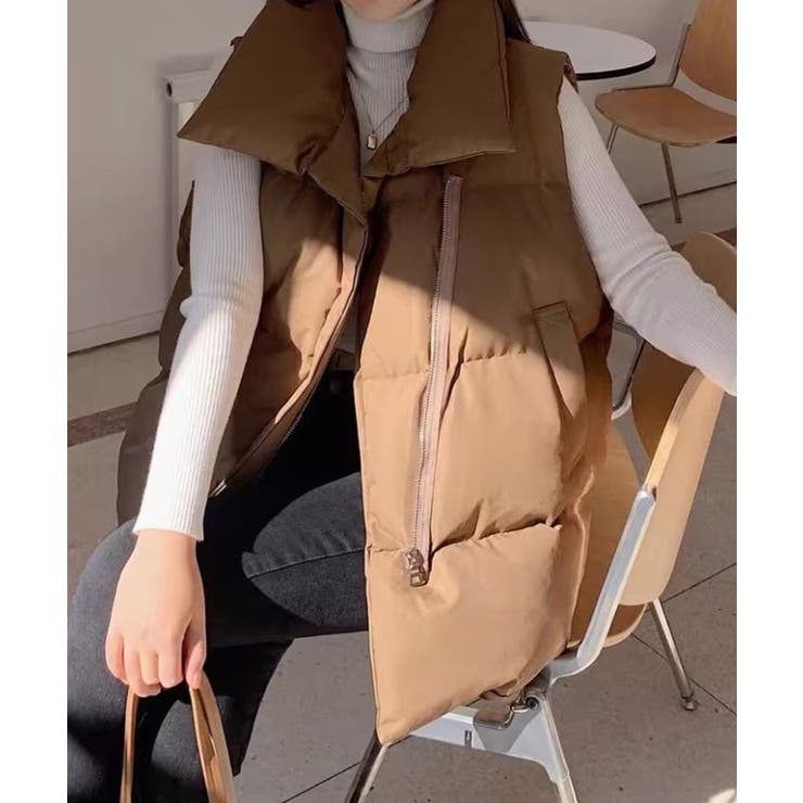 オーバーサイズシルエットボリューム中綿ベスト | SEU | 詳細画像31 