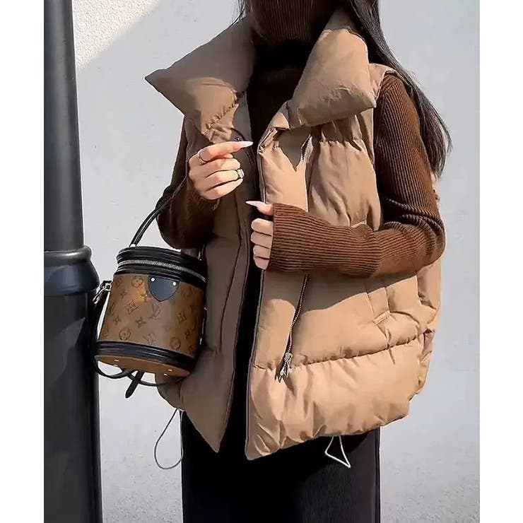 オーバーサイズシルエットボリューム中綿ベスト | SEU | 詳細画像28 