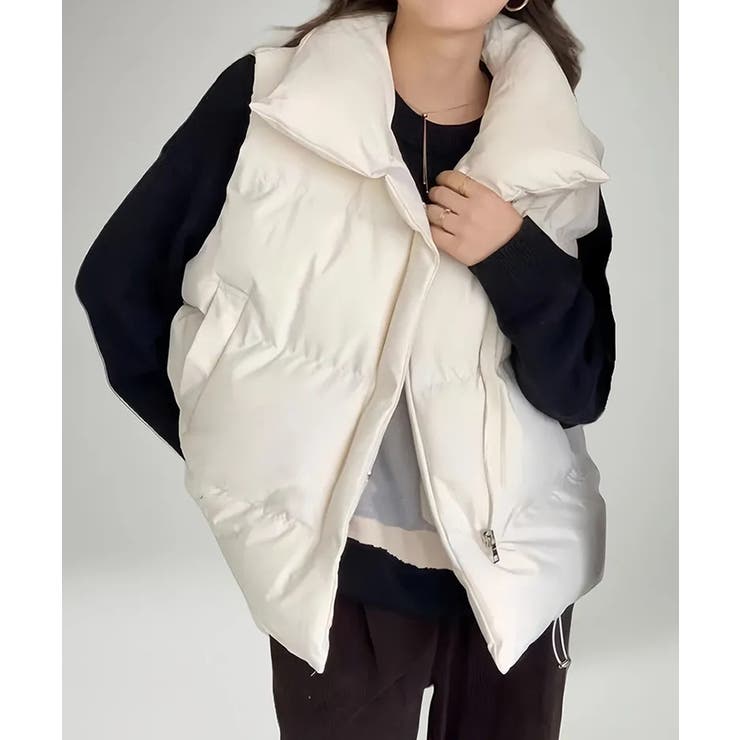 オーバーサイズシルエットボリューム中綿ベスト | SEU | 詳細画像8 