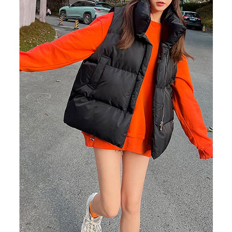 オーバーサイズシルエットボリューム中綿ベスト | SEU | 詳細画像15 